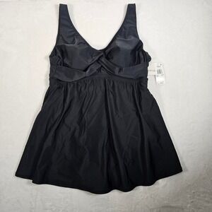 Raisins Curve Lucia Swimdress Black‎ Twist Front Tummy Control 16W